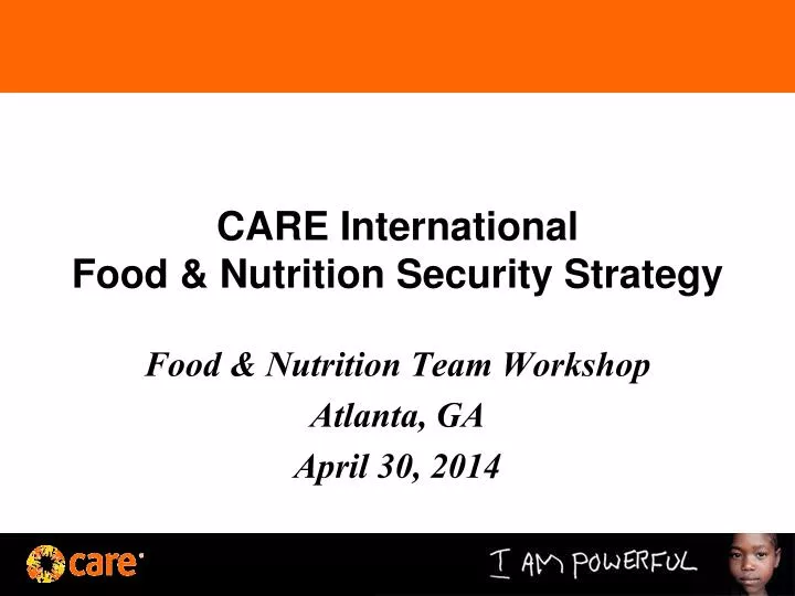care international food nutrition security strategy