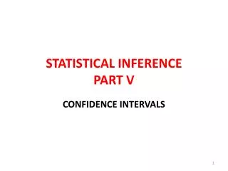 statistical inference part v