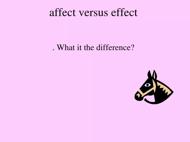 affect versus effect