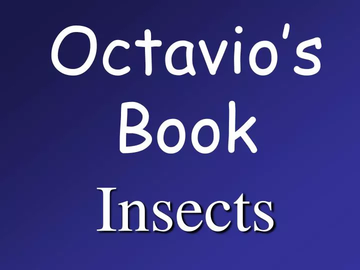 octavio s book insects