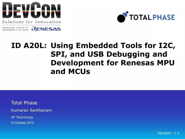 id a20l using embedded tools for i2c spi and usb debugging and development for renesas mpu and mcus