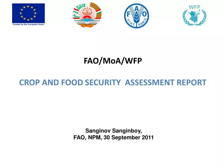 fao moa wfp crop and food security assessment report