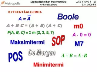 kytkent algebra