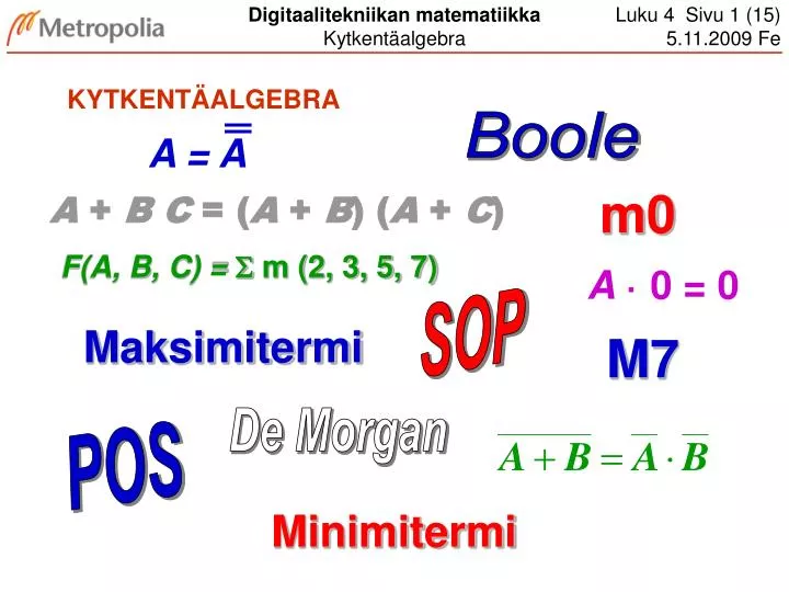 kytkent algebra