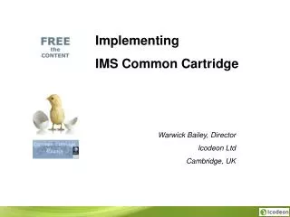 Implementing IMS Common Cartridge