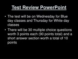 Test Review PowerPoint