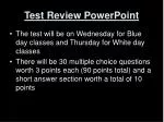 Test Review PowerPoint - slide 1