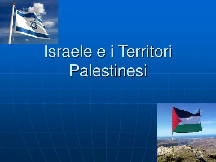 israele e i territori palestinesi