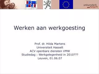 werken aan werkgoesting