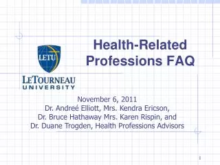 Health-Related Professions FAQ