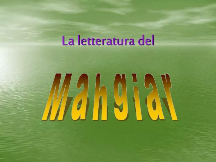 la letteratura del