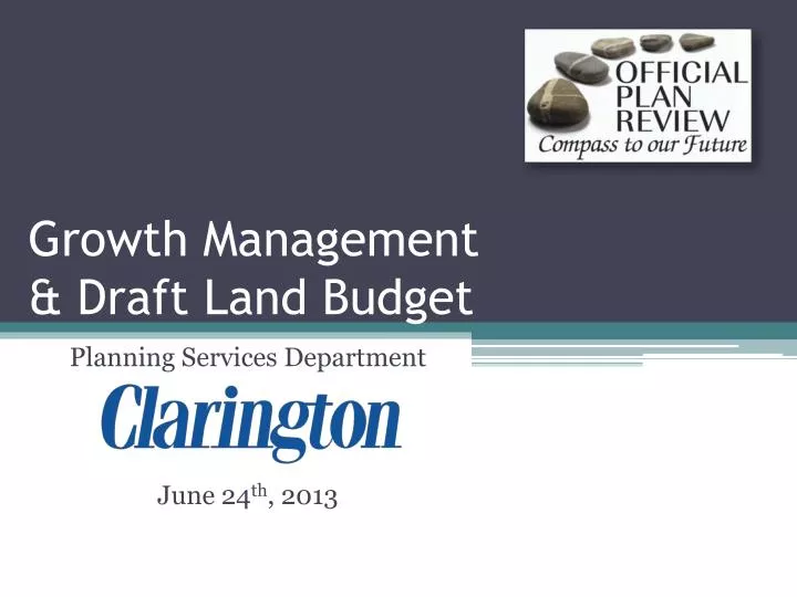 growth management draft land budget