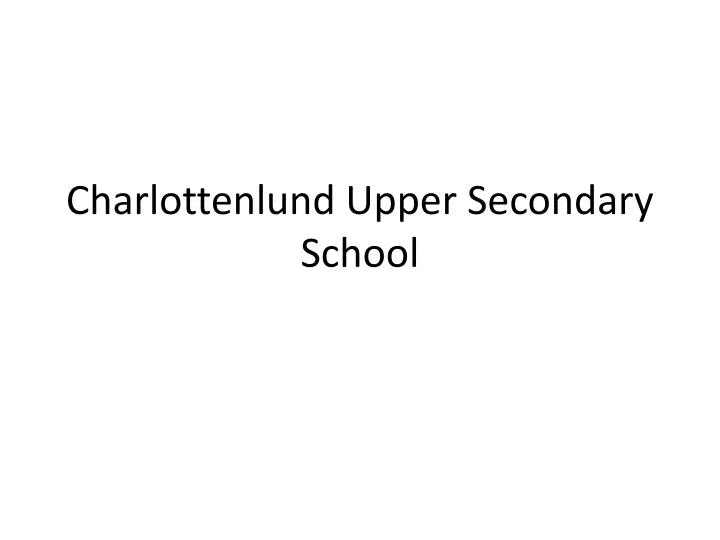 charlottenlund upper secondary school