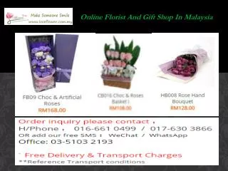 Online Florist Shop In Malaysia | loveflower.com.my