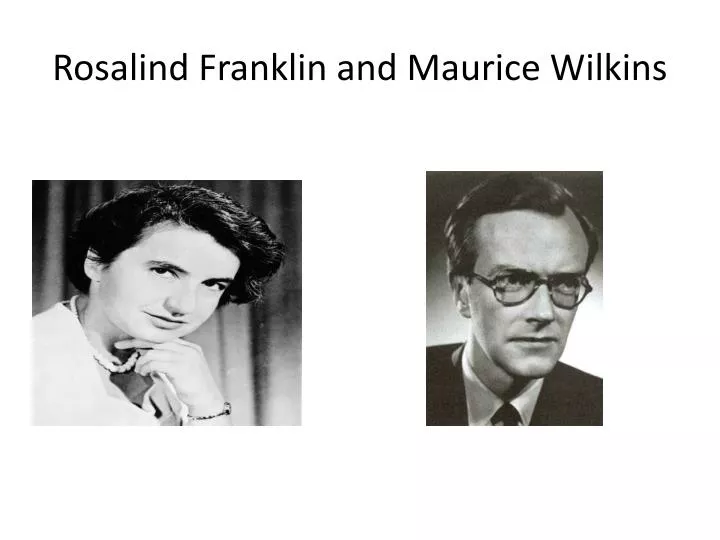 rosalind franklin and maurice wilkins