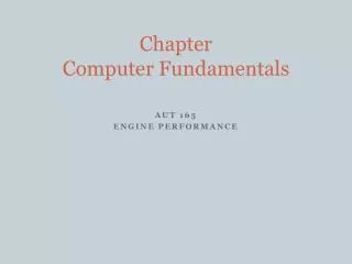 Chapter Computer Fundamentals