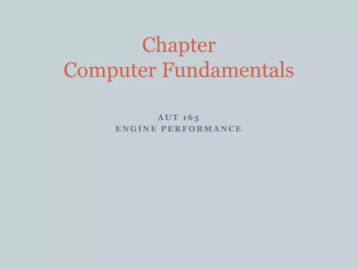 chapter computer fundamentals