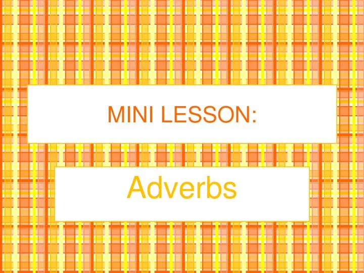 mini lesson