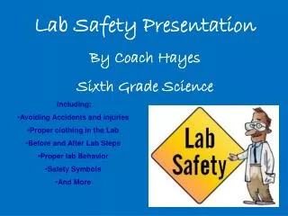 Lab Safety Presentation By Coach Hayes Sixth Grade Science