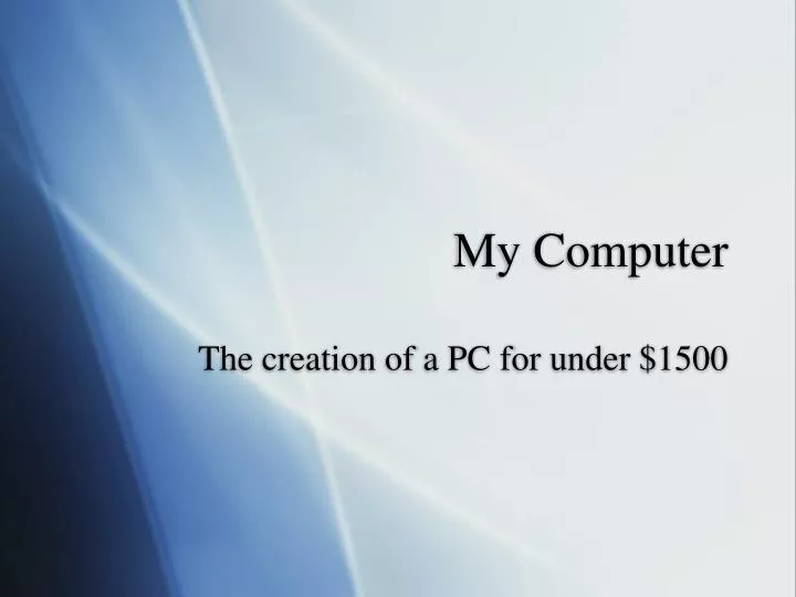 my computer