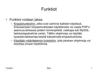funktiot