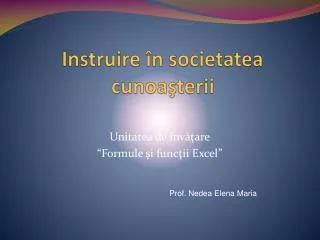 instruire n societatea cunoa terii