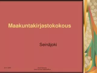 maakuntakirjastokokous