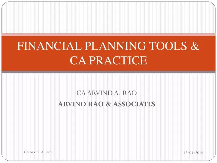 financial planning tools ca practice