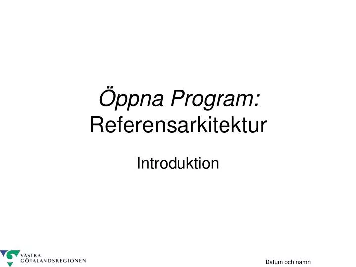 ppna program referensarkitektur