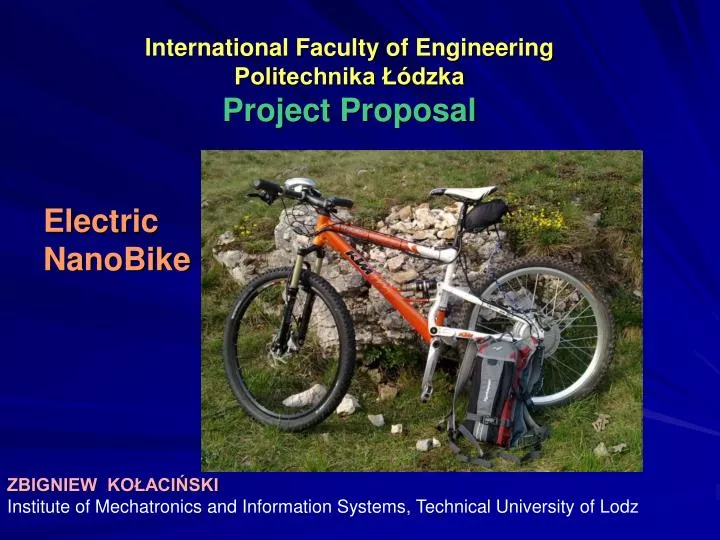 international faculty of engineering politechnika dzka project proposal