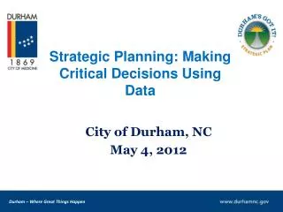 Strategic Planning: Making Critical Decisions Using Data