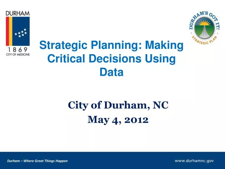 strategic planning making critical decisions using data