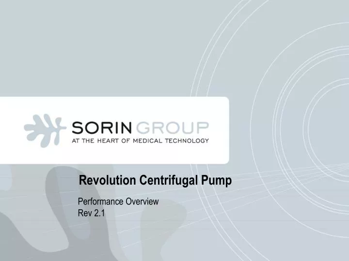 revolution centrifugal pump