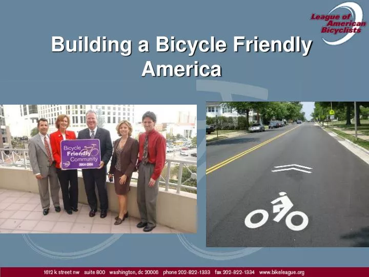 building a bicycle friendly america