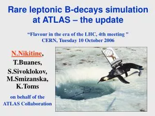 N.Nikitine , T.Buanes, S.Sivoklokov, M.Smizanska, K.Toms on behalf of the ATLAS Collaboration