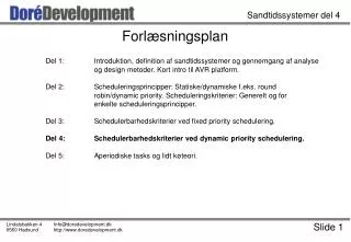 forl sningsplan
