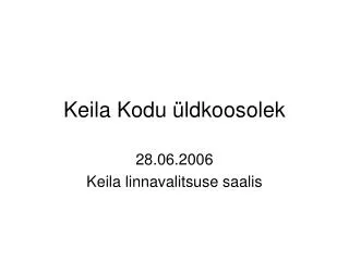 keila kodu ldkoosolek