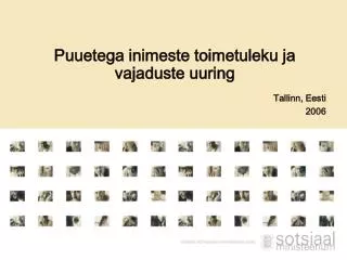 puuetega inimeste toimetuleku ja vajaduste uuring