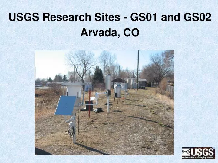 usgs research sites gs01 and gs02 arvada co