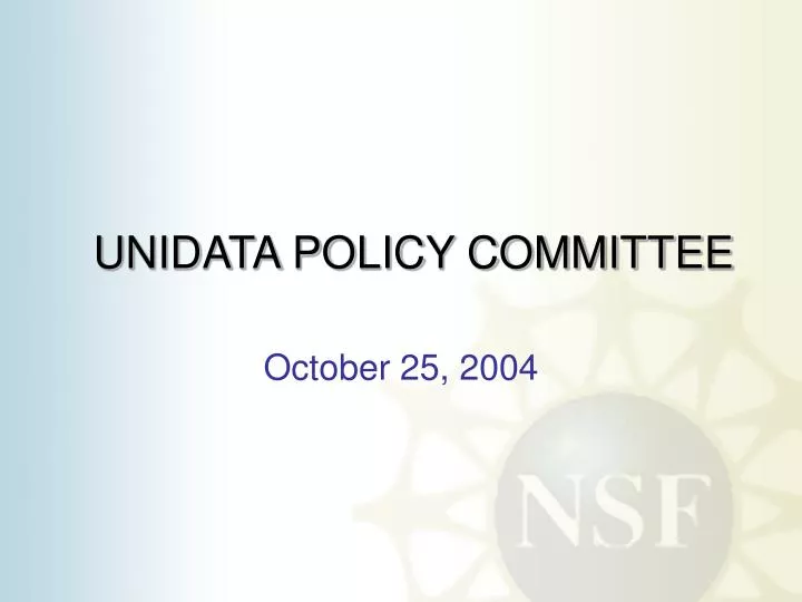 unidata policy committee