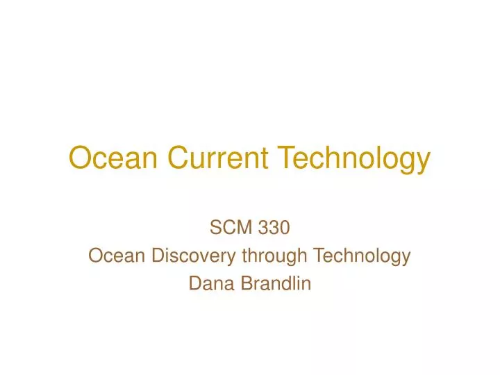 ocean current technology
