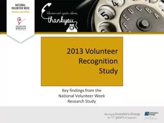 Key findings from the National Volunteer Week Research Study