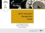 Key Findings from the 2013 National Volunteer Week Research on Volunteer Recognition - slide 1