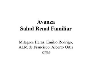 Avanza Salud Renal Familiar