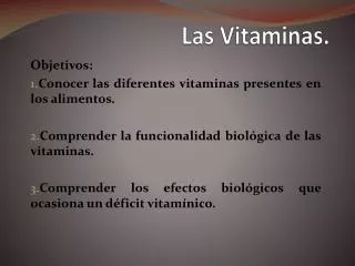 las vitaminas