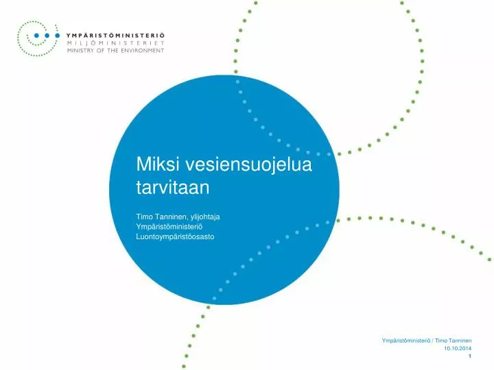 miksi vesiensuojelua tarvitaan