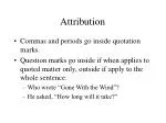 Attribution - slide 1
