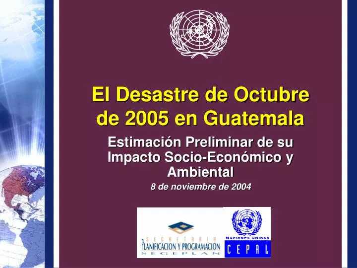 el desastre de octubre de 2005 en guatemala