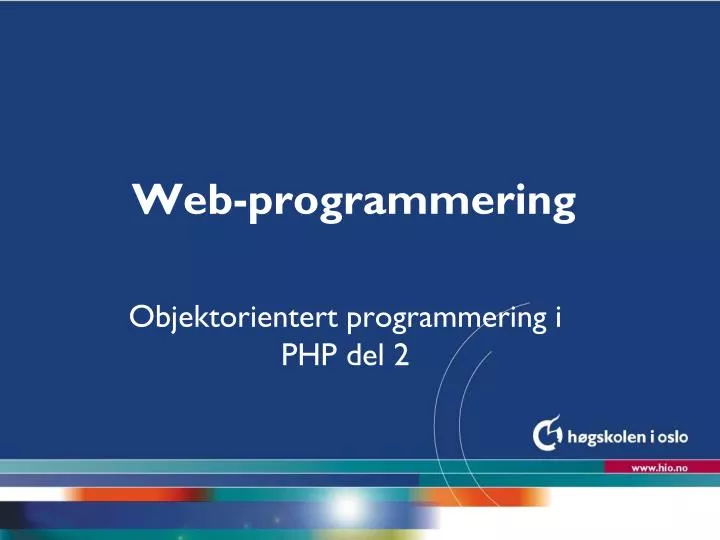 web programmering