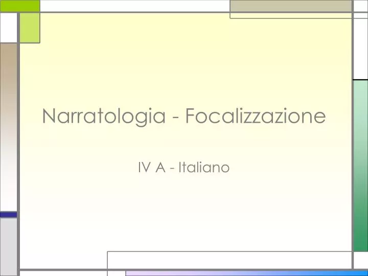 narratologia focalizzazione